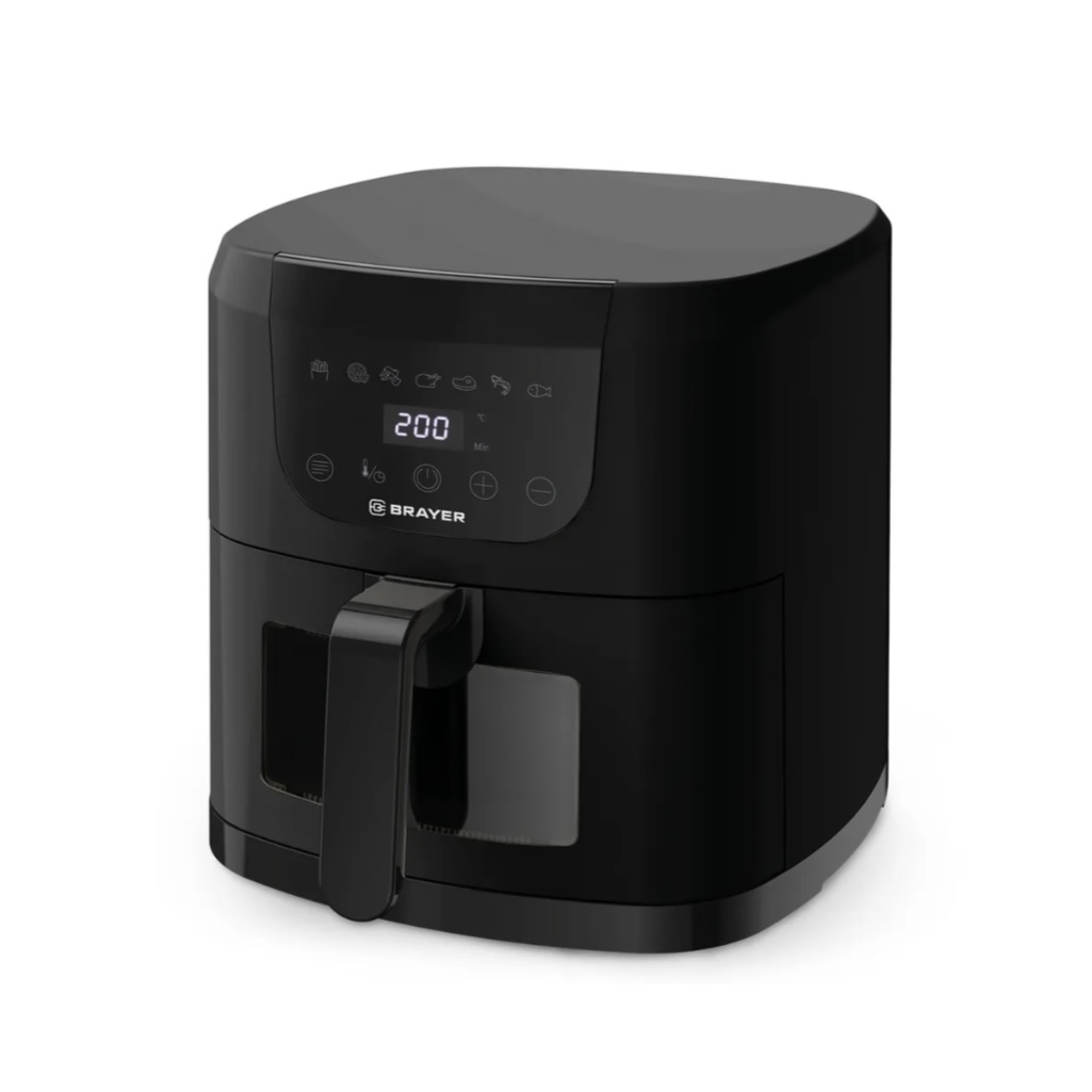 Аэрогриль Brayer BR2045, съемная решетка, таймер, LCD-дисплей, 7 программ, 5 л, 1500 Вт