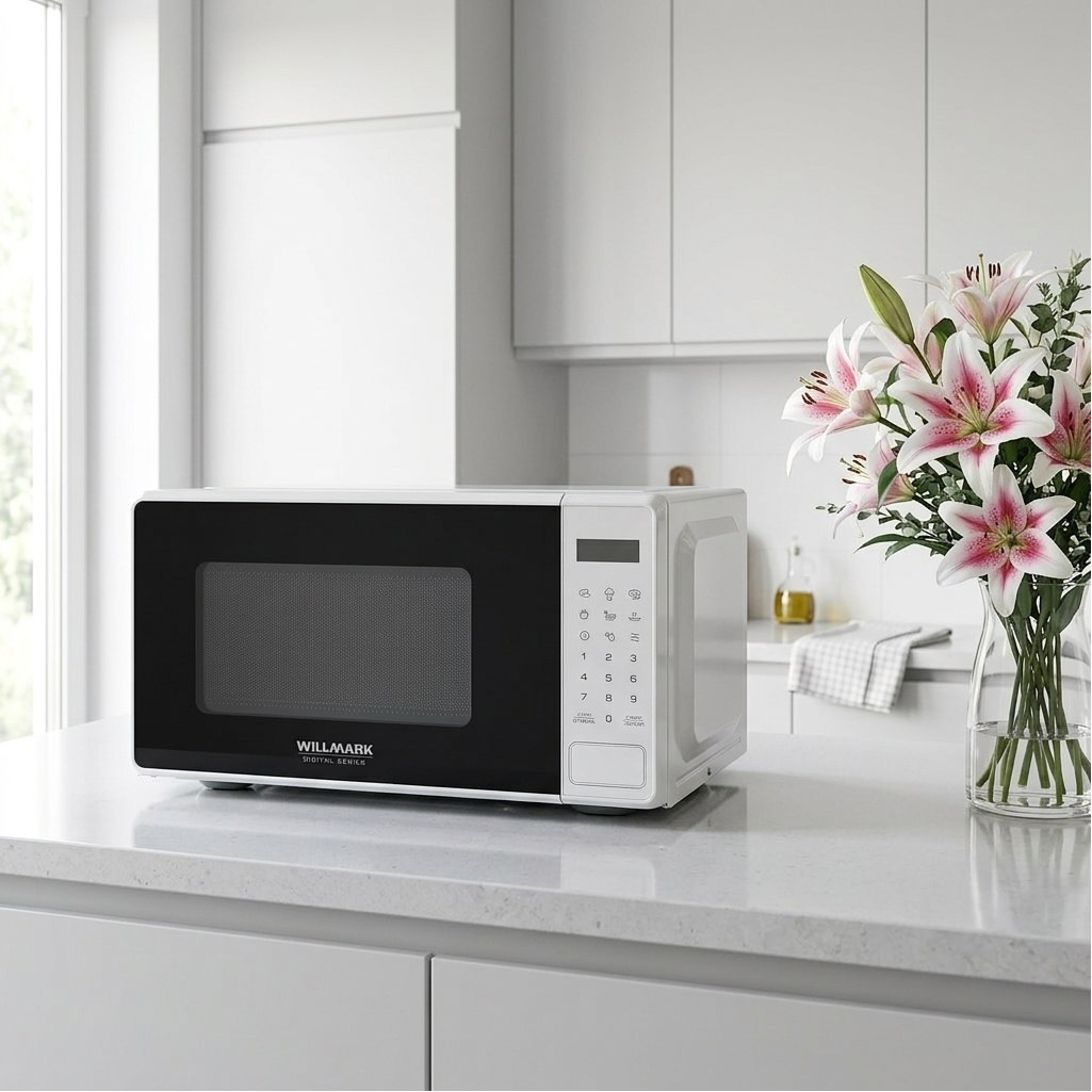 Печь микроволновая Willmark WMO-204DW, 20 л, 700 Вт, сенсорное управление, белая