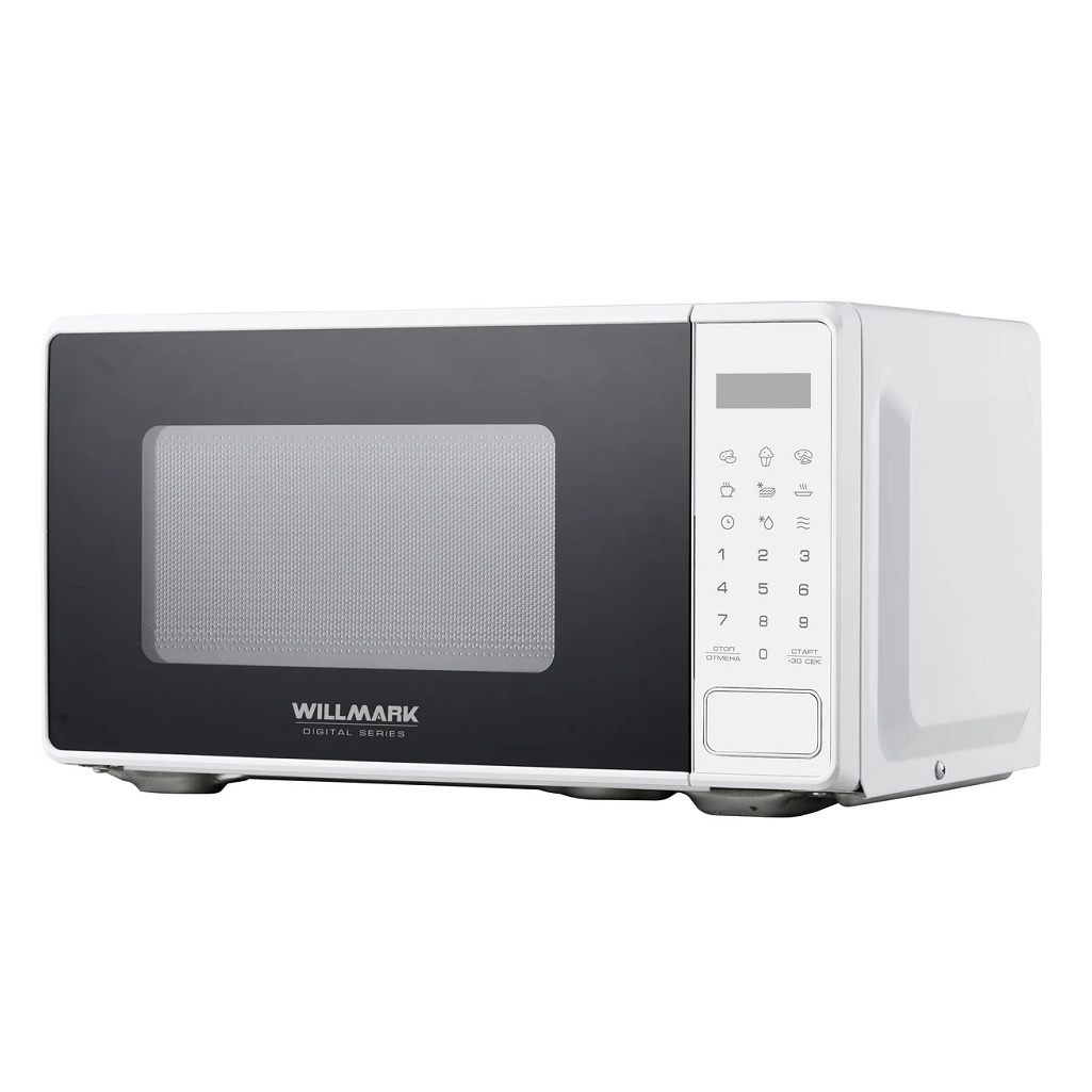 Печь микроволновая Willmark WMO-204DW, 20 л, 700 Вт, сенсорное управление, белая