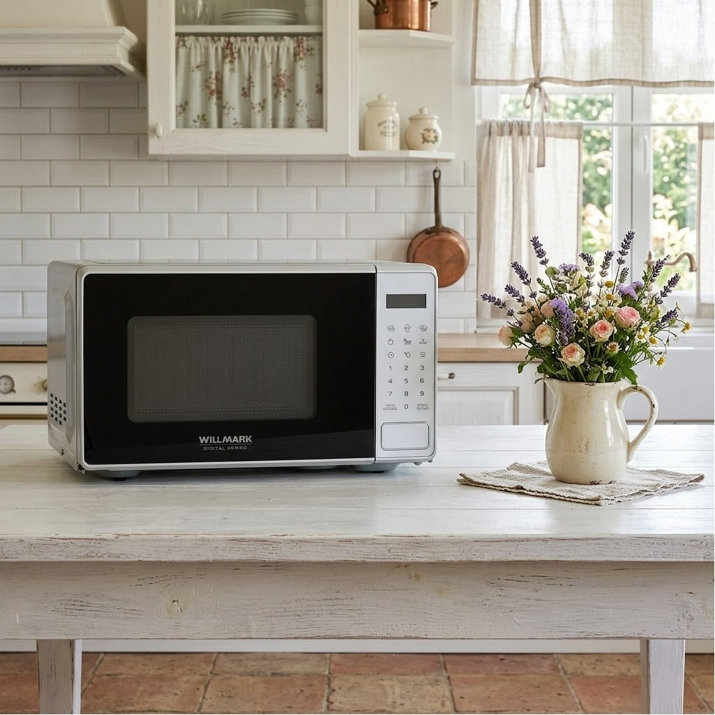 Печь микроволновая Willmark WMO-204DW, 20 л, 700 Вт, сенсорное управление, белая