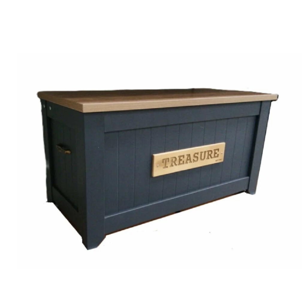 Сундук Treasure для хранения предметов, ЛДСП+МДФ, графит, 470х510х920 мм