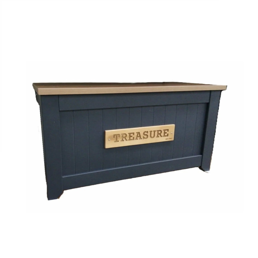 Сундук Treasure для хранения предметов, ЛДСП+МДФ, графит, 470х510х920 мм