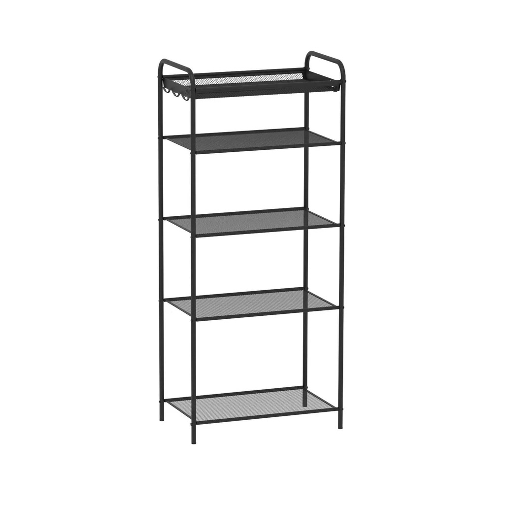 Подставка для обуви ЗМИ Верона 15, ПДО В15МЕТ, 5 полок, цвет черный, 300х450х950 мм