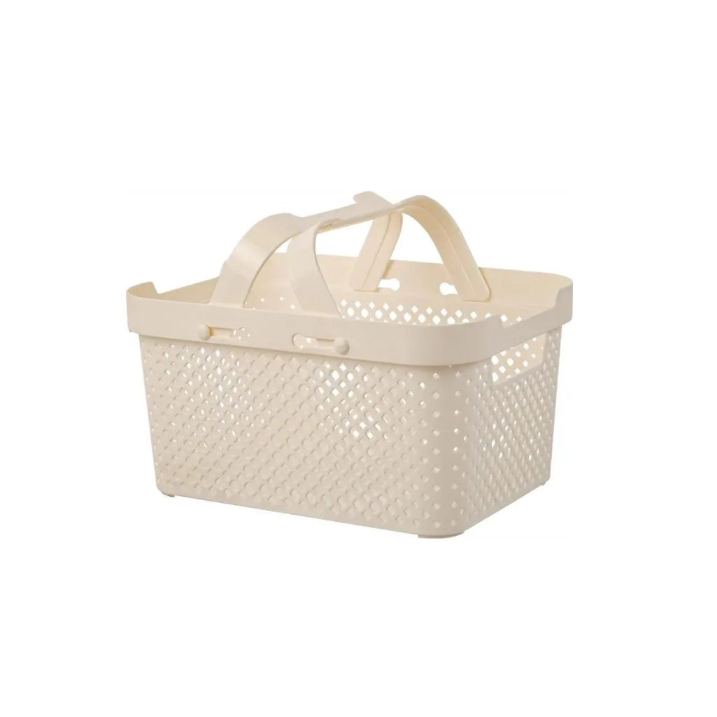 Корзинка для хранения с ручками Plast Team Stockholm, 5 л, молочный туман, PT500410048