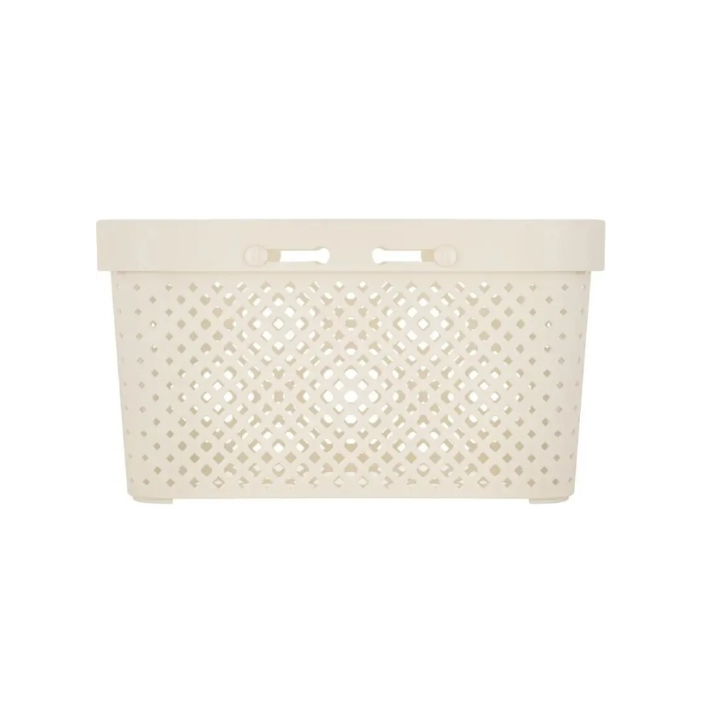 Корзинка для хранения с ручками Plast Team Stockholm, 5 л, молочный туман, PT500410048