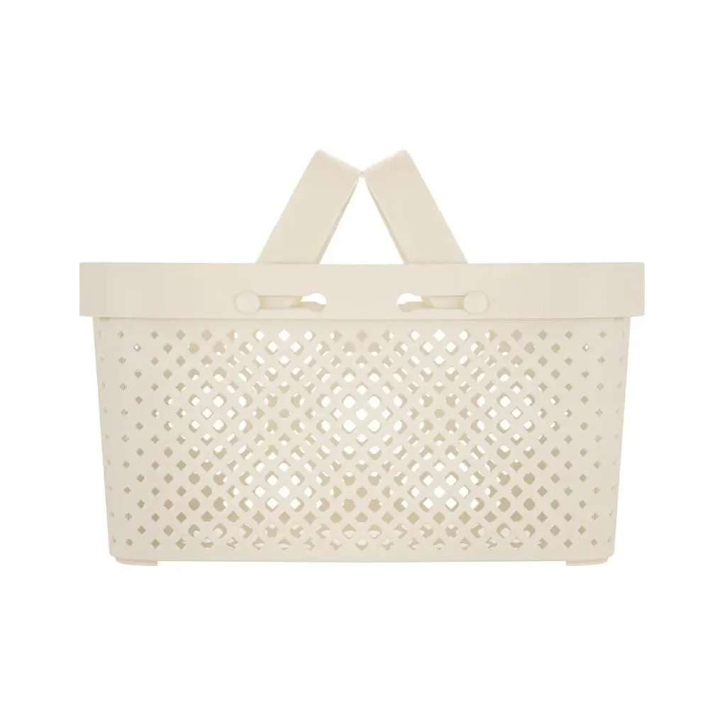 Корзинка для хранения с ручками Plast Team Stockholm, 5 л, молочный туман, PT500410048