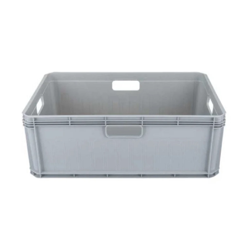 Ящик универсальный Бытпласт Евробокс, серый, 220х400х600 мм, 45 л