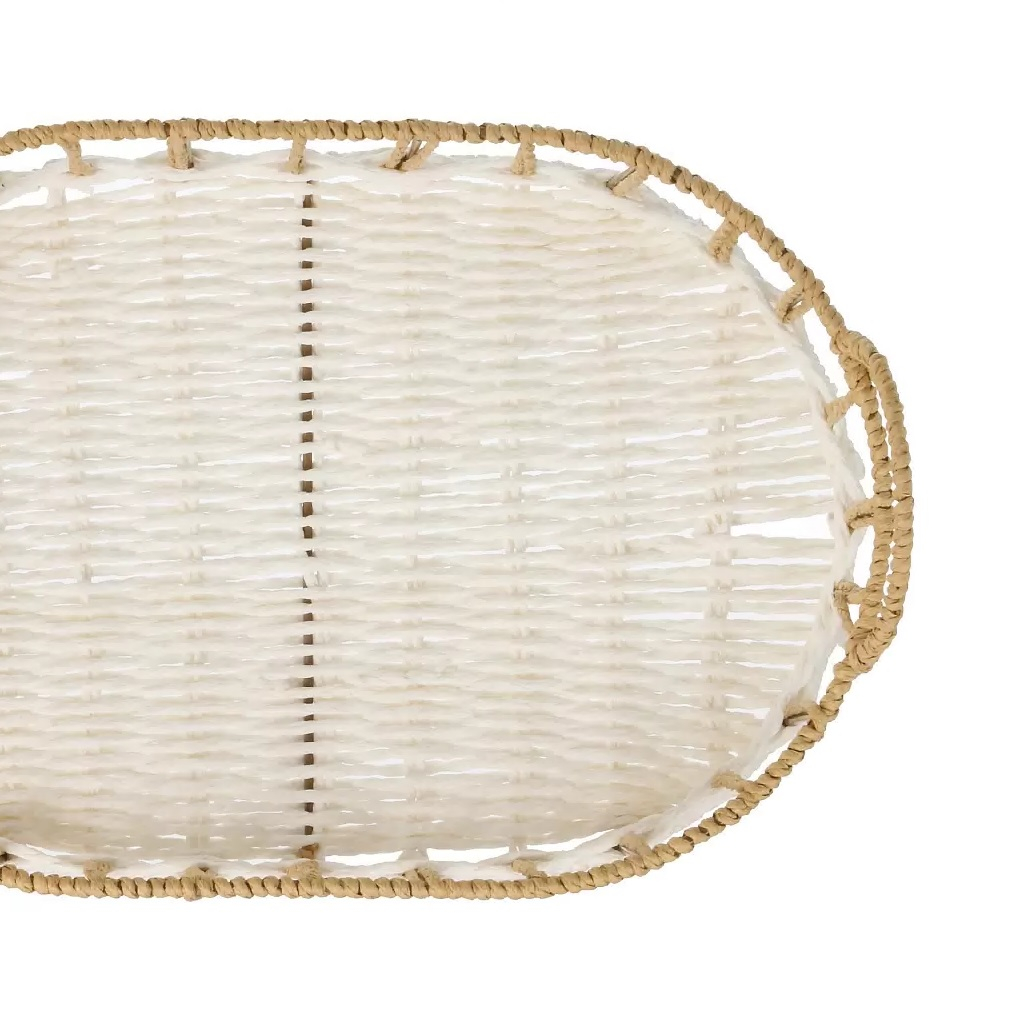 Корзина овальная Y4-9661, плетеная, текстильная вкладка, 110х240х360 мм