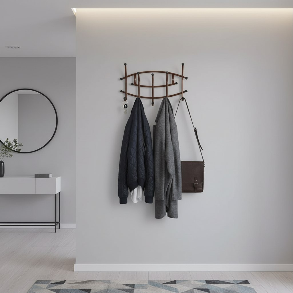 Вешалка настенная Nika Премиум, ВНП3/А, 5 крючков, медный антик, 8.5х30х44 см