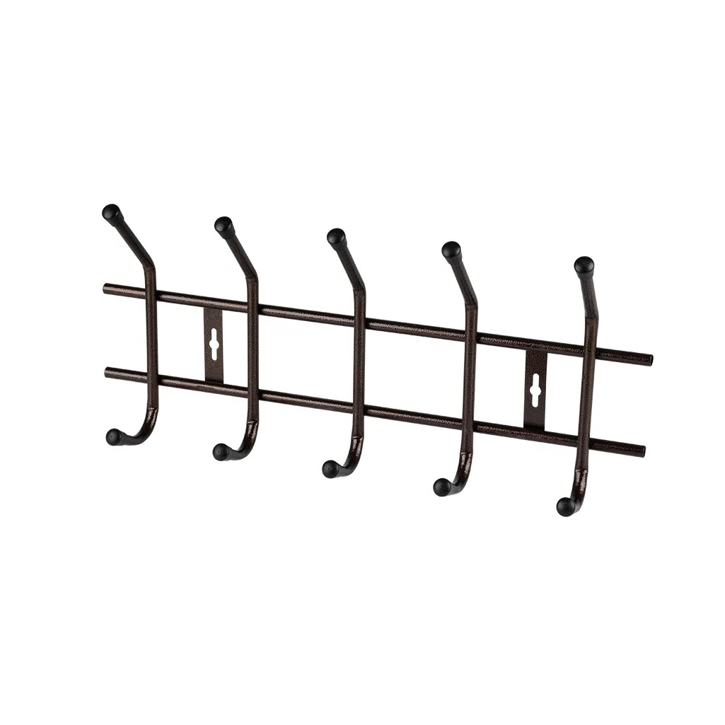 Вешалка настенная Рыжий Кот Gancio, 5 крючков, бронзовая, 9х23х51 см