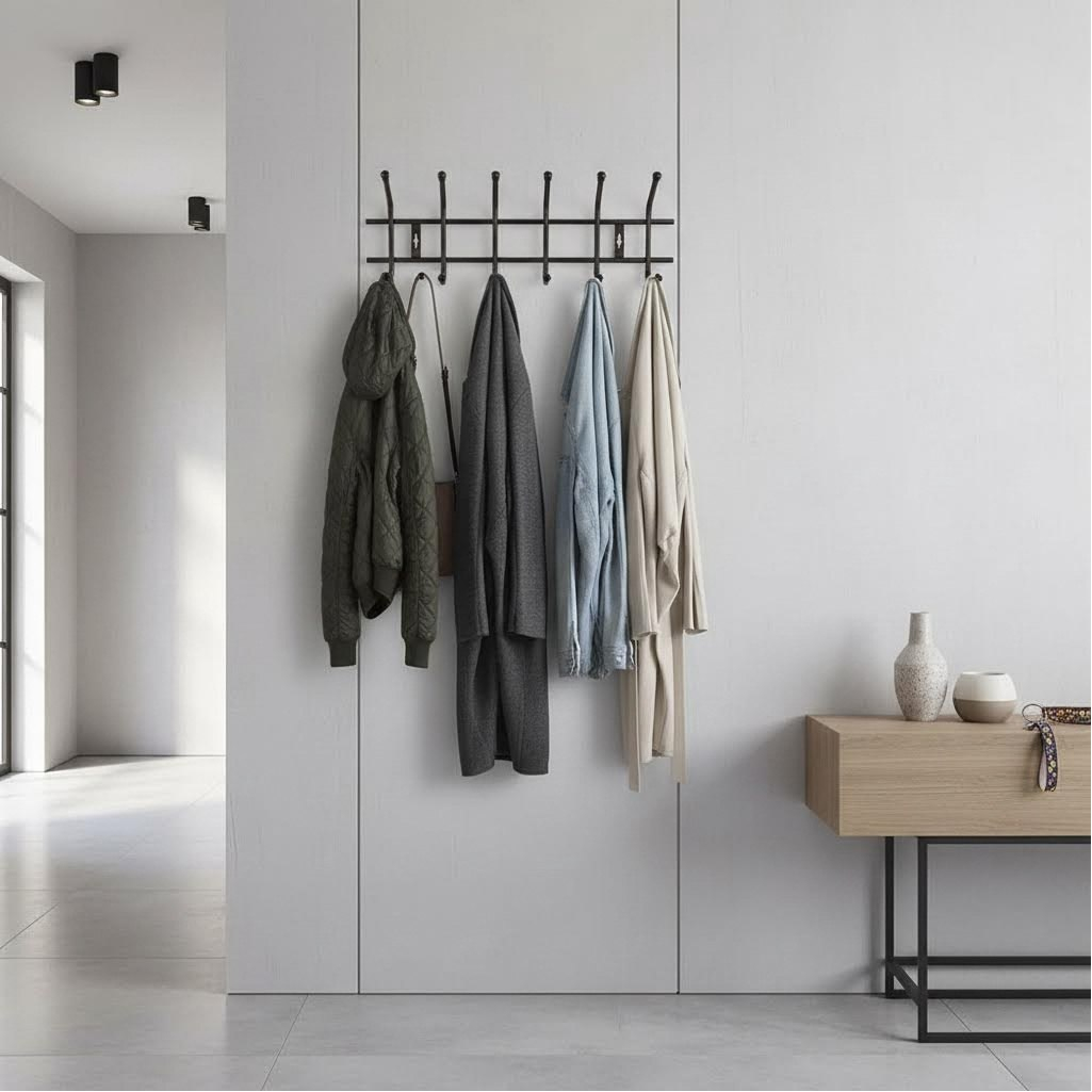 Вешалка настенная Рыжий Кот Gancio, 5 крючков, бронзовая, 9х23х51 см