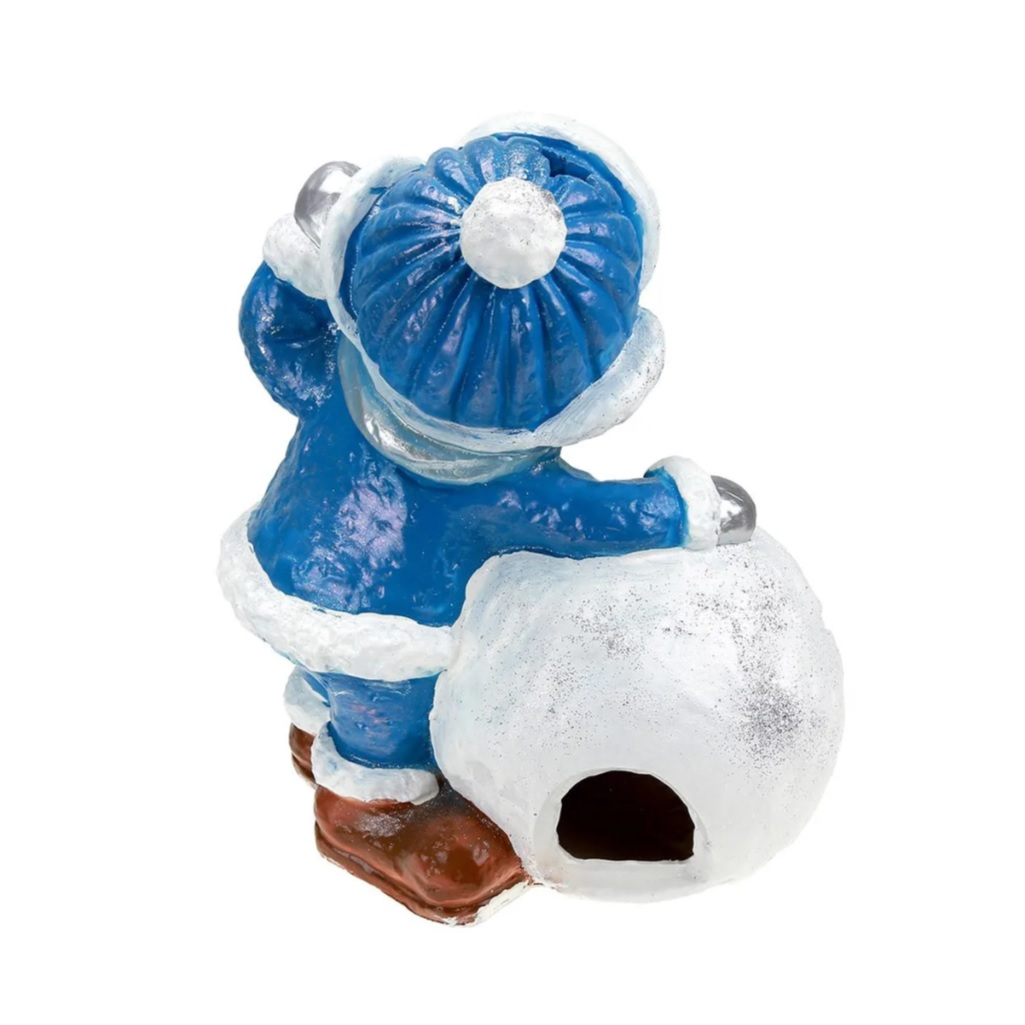 Скульптура-фигура для сада Мальчик около шара, полистоун, 23х34х36 см