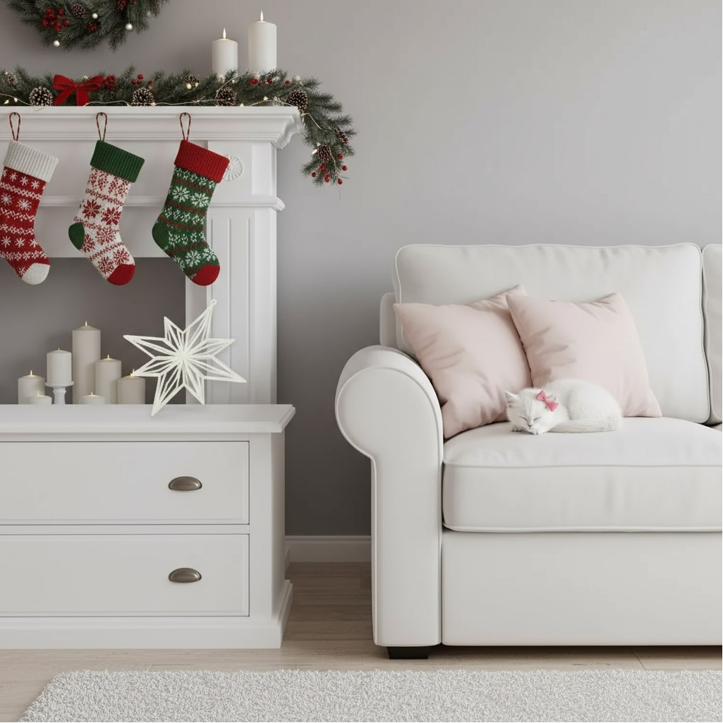 Украшение елочное Y4-8472, Звезда Вифлеемская, для декора интерьера, белое, диаметр 15.5 см