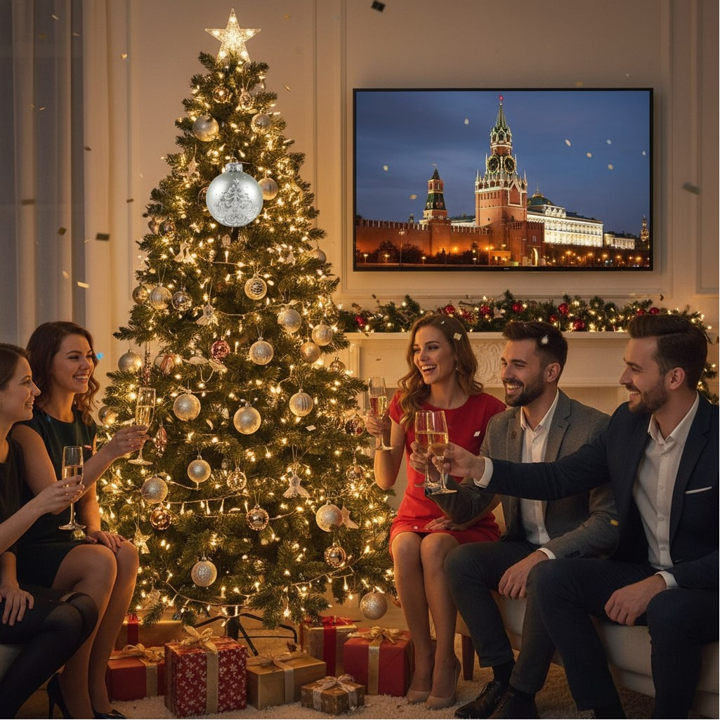 Шар елочный КУ-80-214235 Ёлочка кудрявая, диаметр 8 см, серебристый, в подарочной упаковке