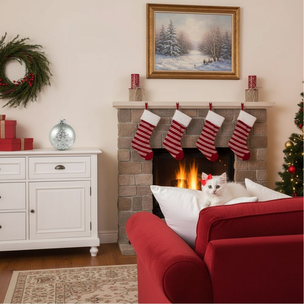 Шар елочный КУ-80-214235 Ёлочка кудрявая, диаметр 8 см, серебристый, в подарочной упаковке