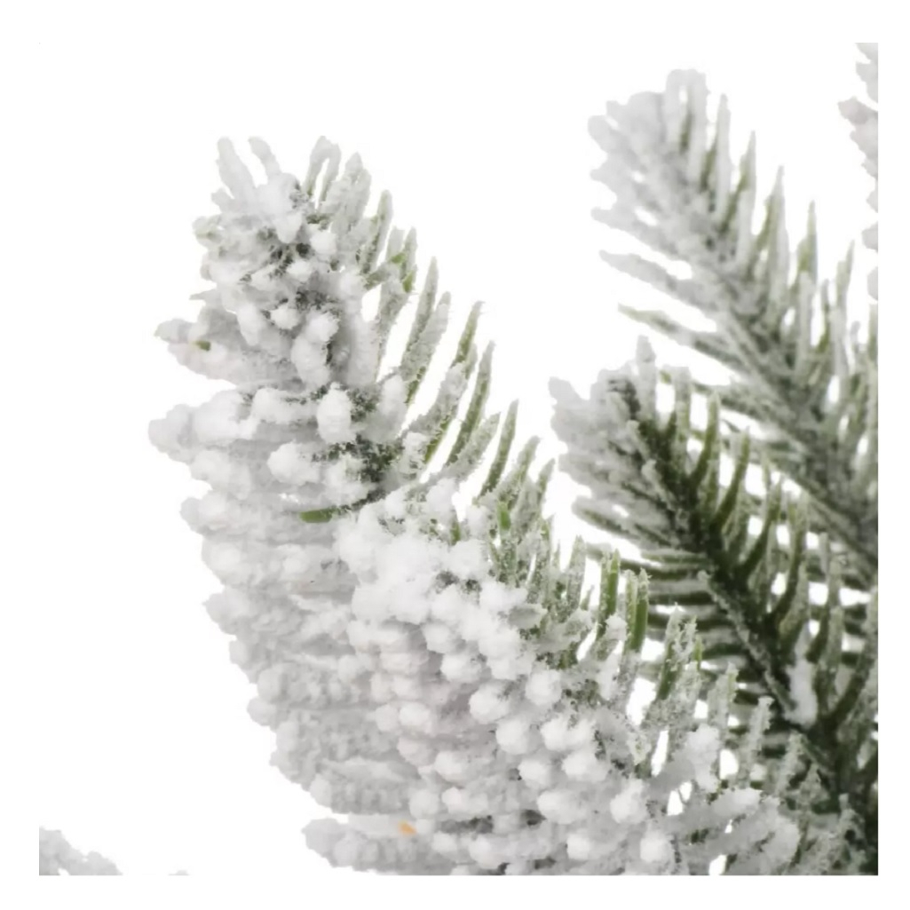 Елка новогодняя Y4-9421, настольная, ель, хвоя литая, заснеженная, белая, высота 33 см