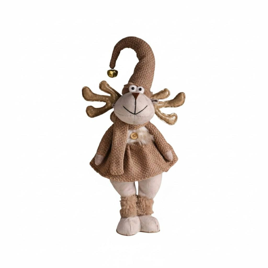 Кукла интерьерная Simaland 10873943, Лосиха-девочка в бежевом наряде, 120х200х430 мм