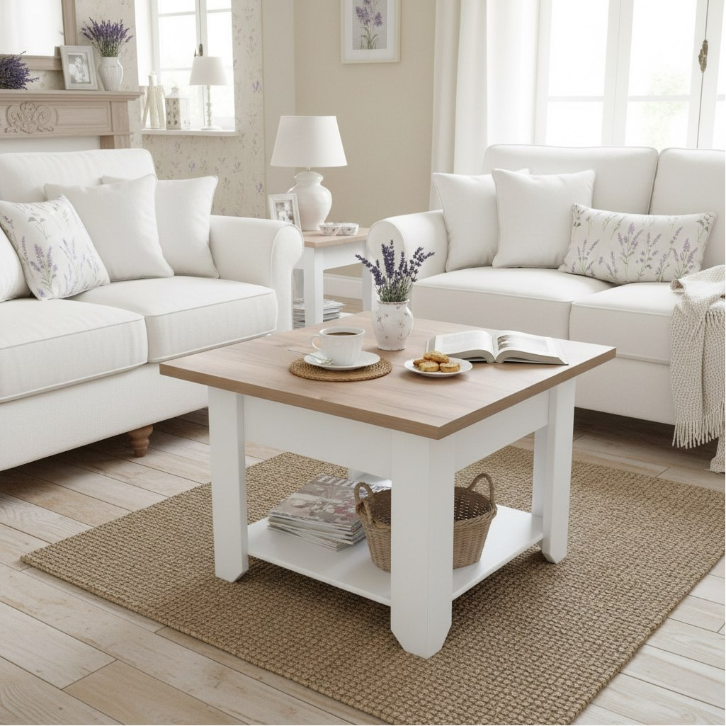 Столик журнальный Прованс, ЛДСП, МДФ, для гостиной, 480х650х650 мм