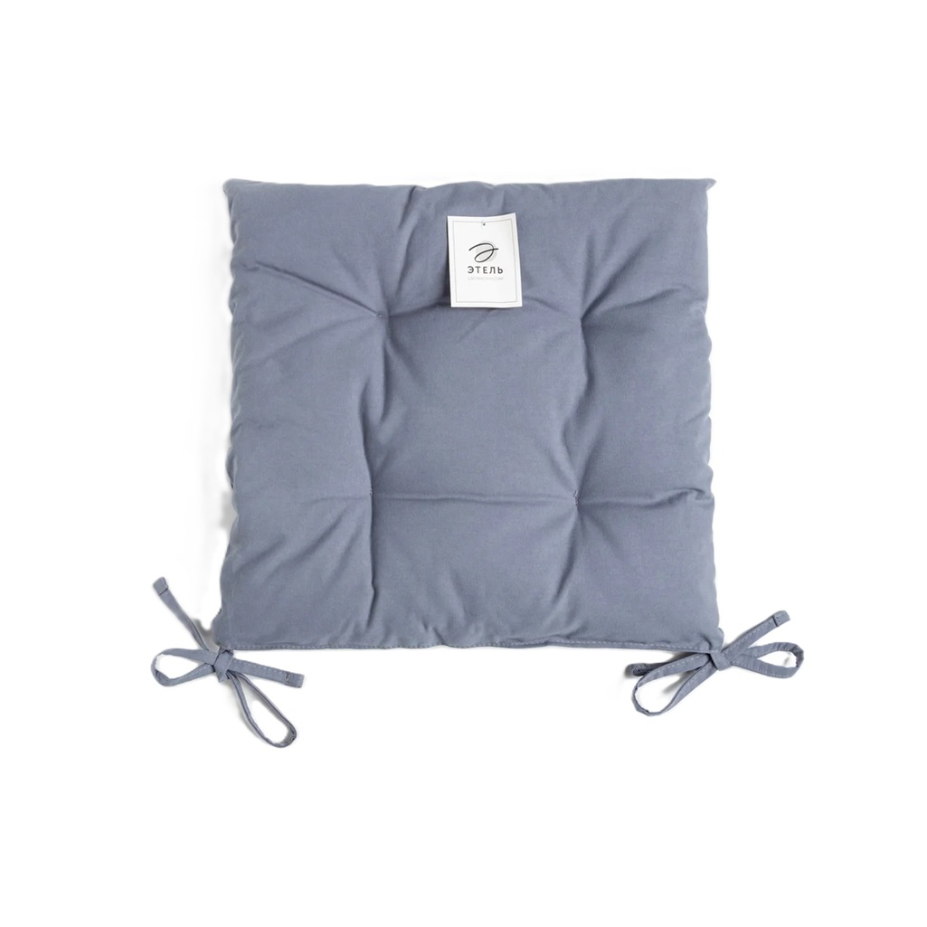 Сидушка на стул Этель Kitchen 7865977, саржа, синий, 42х42 см