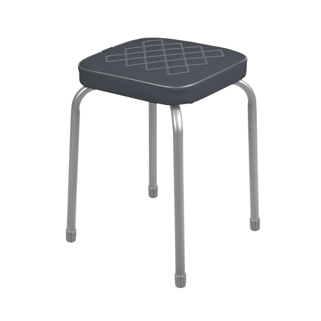 Табурет Nika Haushalt НТ3/C, мягкое квадратное сиденье, 320х320 мм, темно-серый