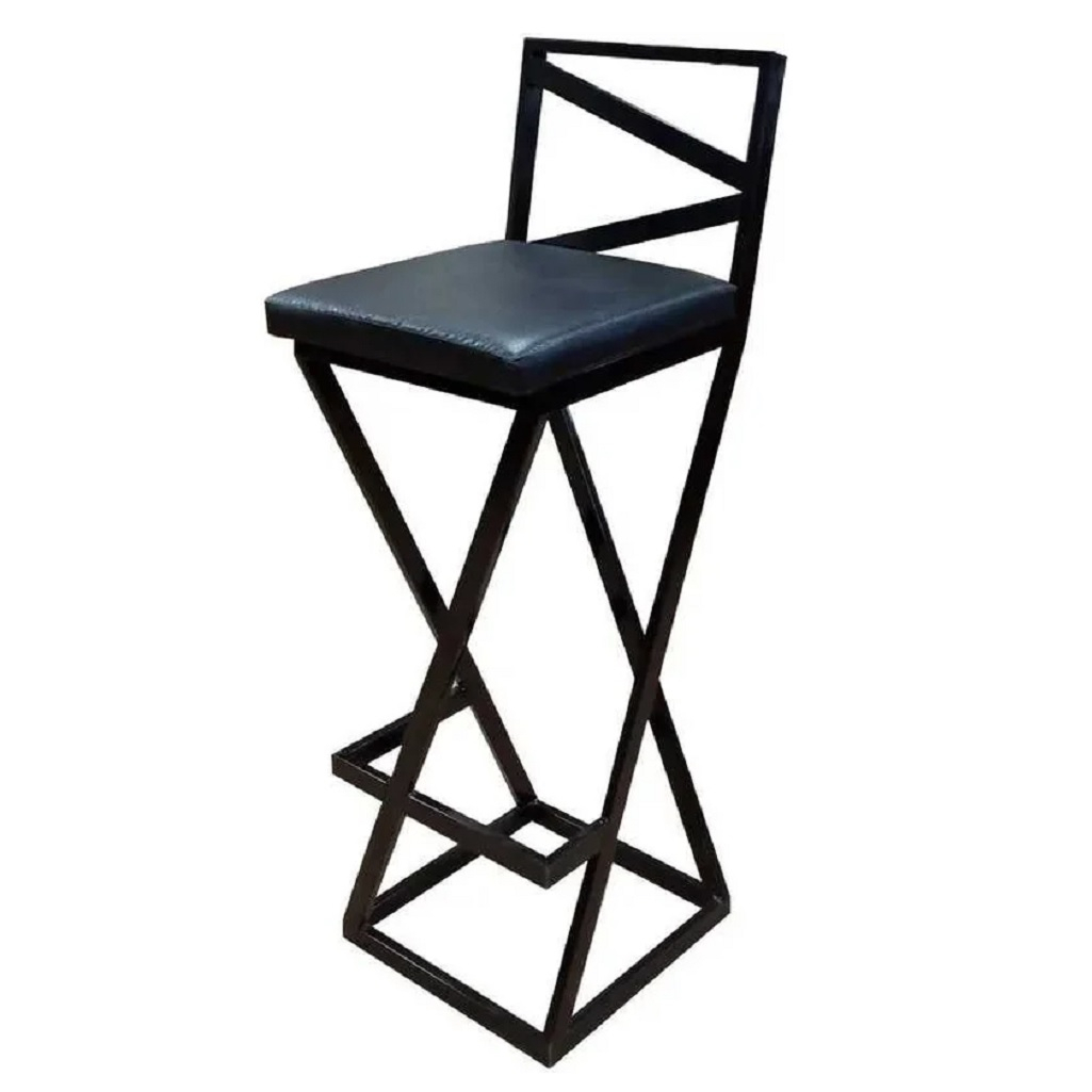 Стул барный New Victoria Усть-Люга, с мягким сиденьем Лофт Nova, черный