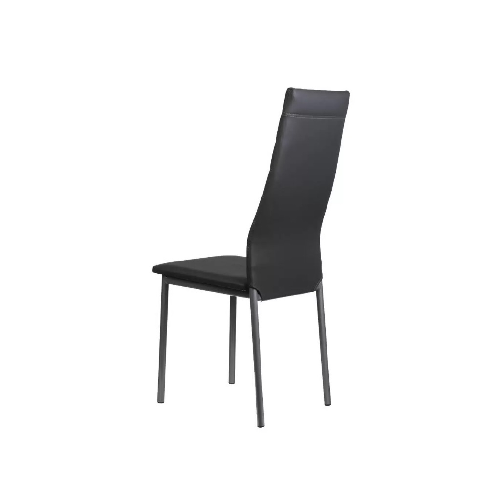 Стул Джокер 492468, 390х370х430 мм, темный графит на серебре, сиденье квадратное, на металлических ножках