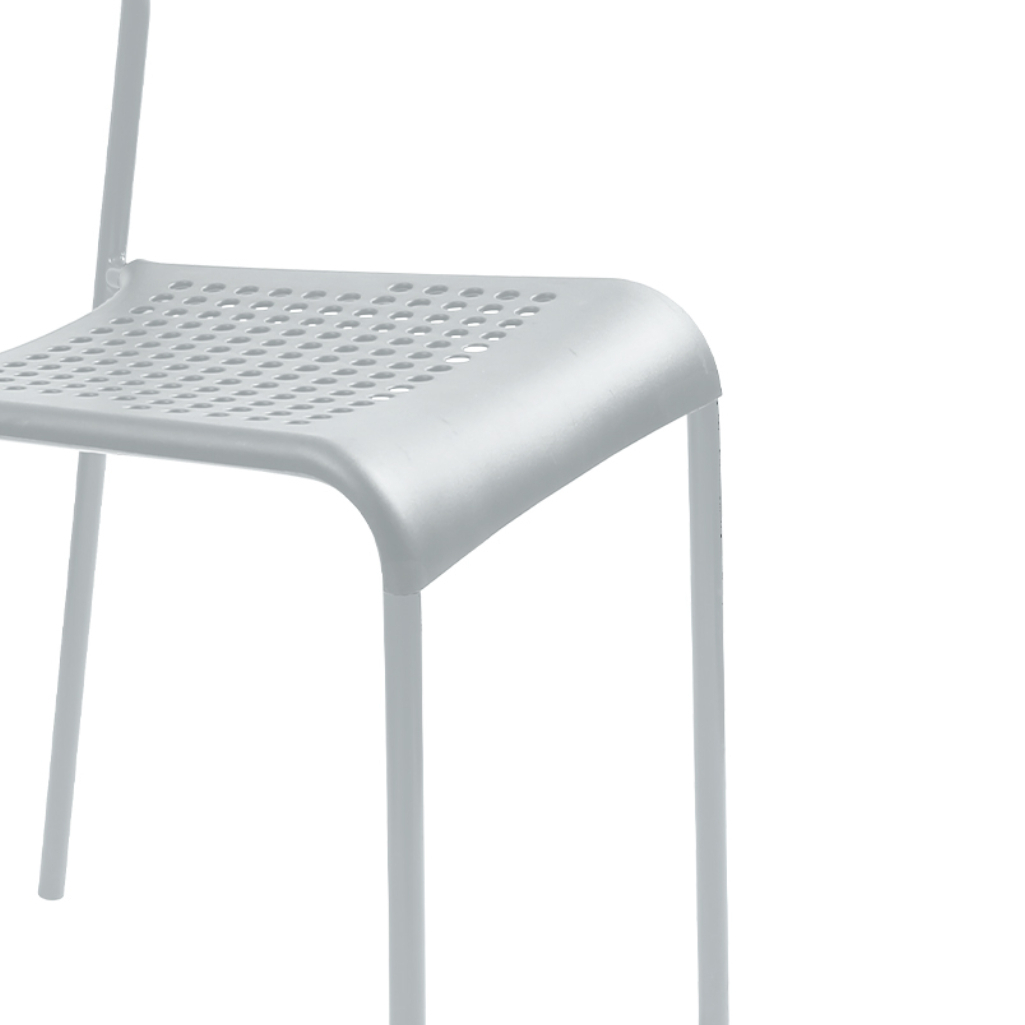 Стул Nika Ника 7 СТ7/С, серый матовый, жесткое сиденье, металлокаркас, 410х475х780 мм