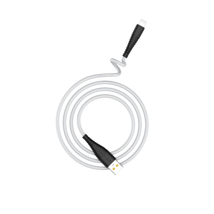 Кабель GFPower 19L USB-Lightning 1 м, 2,4 A, белый, силикон GF-19L-WHT