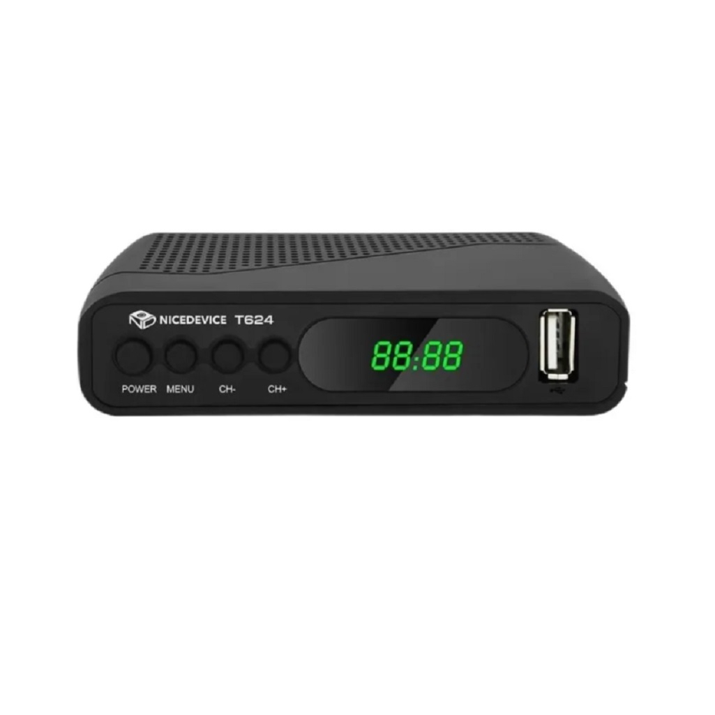 Ресивер цифрового TV Nice Device T624 DVB-T2, 2 USB-разъема, черный 