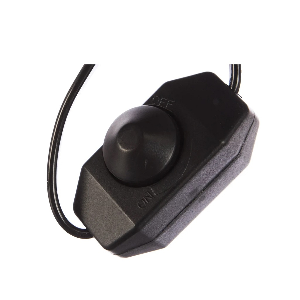 Шнур с плоской вилкой и диммером Smartbuy SBE-06-P05-b, ШВВП 2х0.75 кв.мм, 1.7 м