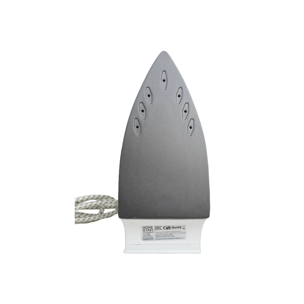 Утюг HomeStar HS-4001 4837, 2000 Вт, подошва с тефлоновым покрытием, бело-зеленый