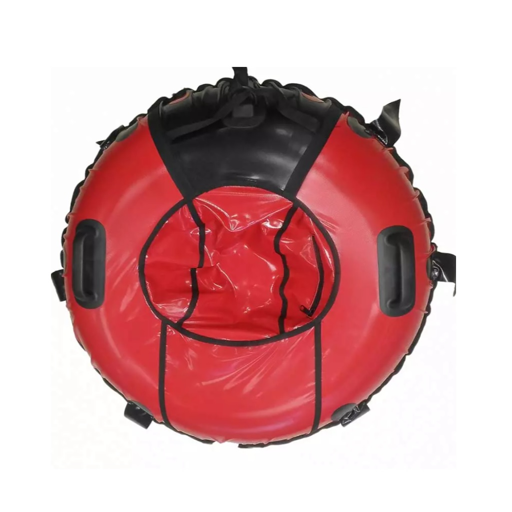 Санки-ватрушка Saimaa Sport Божья коровка, черно-красные, с ручками, диаметр 80 см