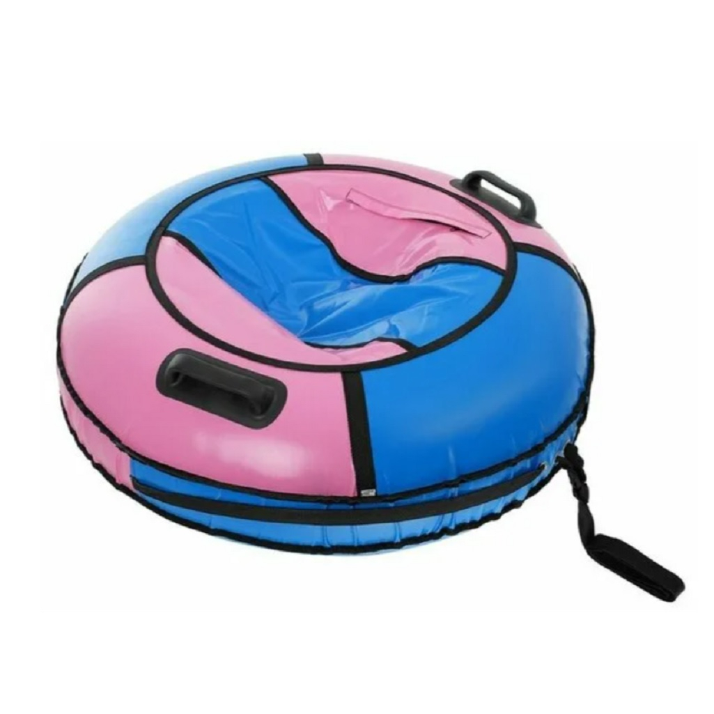 Санки-ватрушка Saimaa Комфорт, голубо-розовые, с ручками, диаметр 80 см