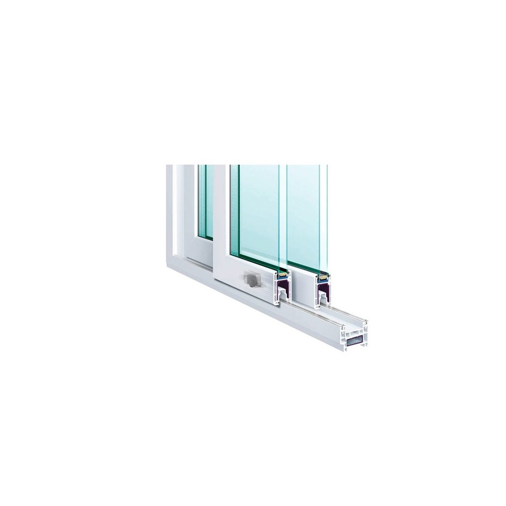 Раздвижная алюминиевая система Provedal С640, 1350х2100 мм, 3 створки, для холодного остекления, белый
