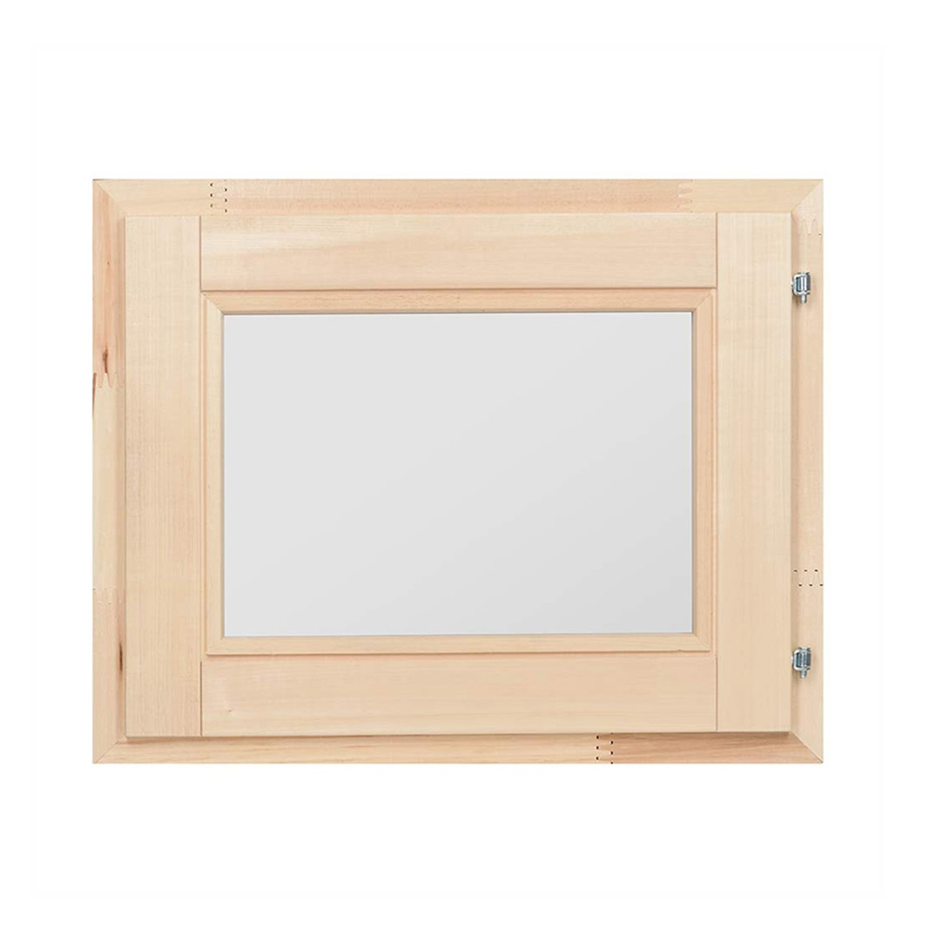 Окно для бани и сауны Липа, размер 500х600 мм, 2 стекла, распашное, с ручкой