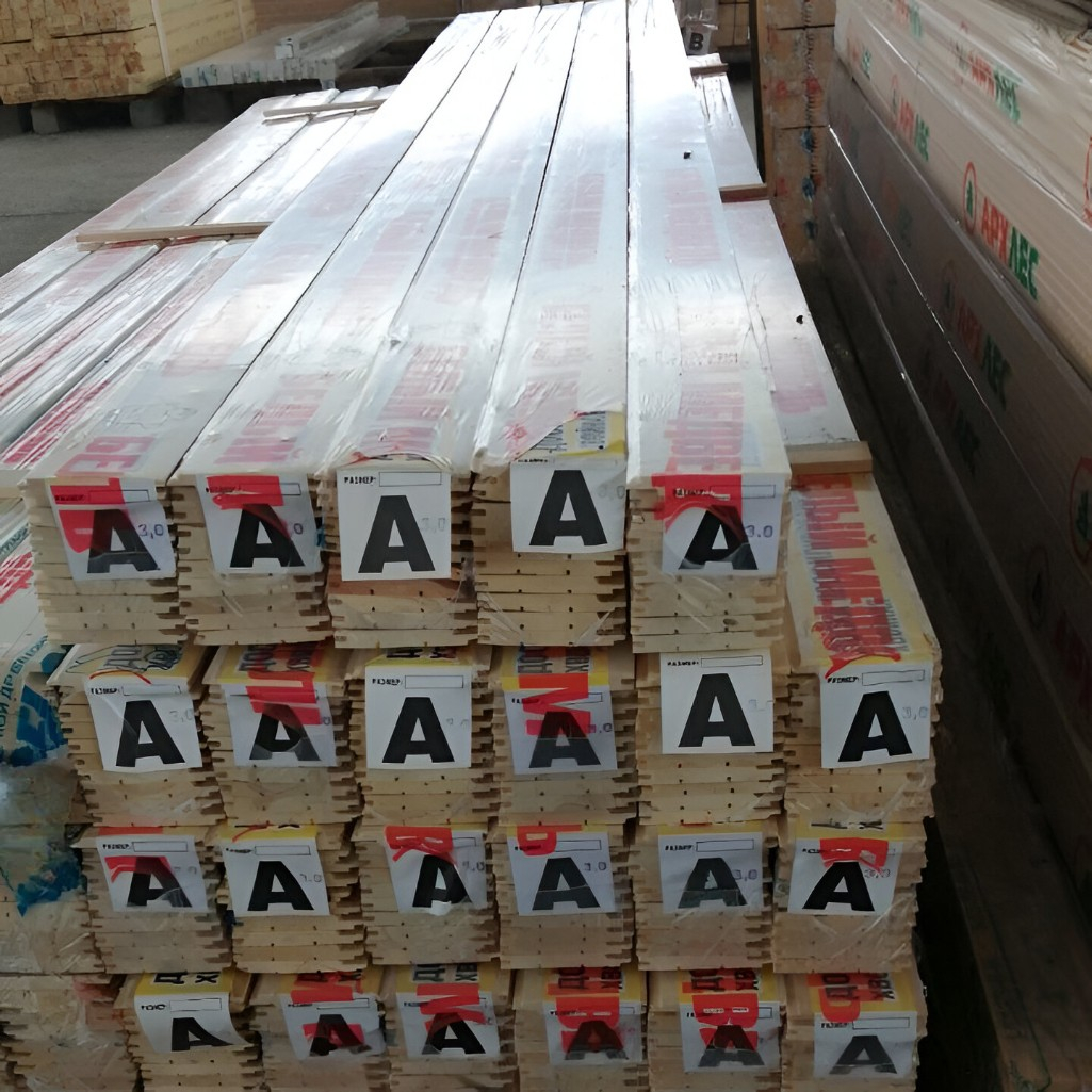 Евровагонка, сорт А, Хвоя, Архангельск 12.5х96х2550 мм, в упаковке 10 штук