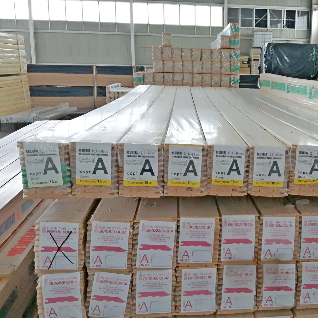 Евровагонка, сорт А, Хвоя, Архангельск 12.5х96х2550 мм, в упаковке 10 штук
