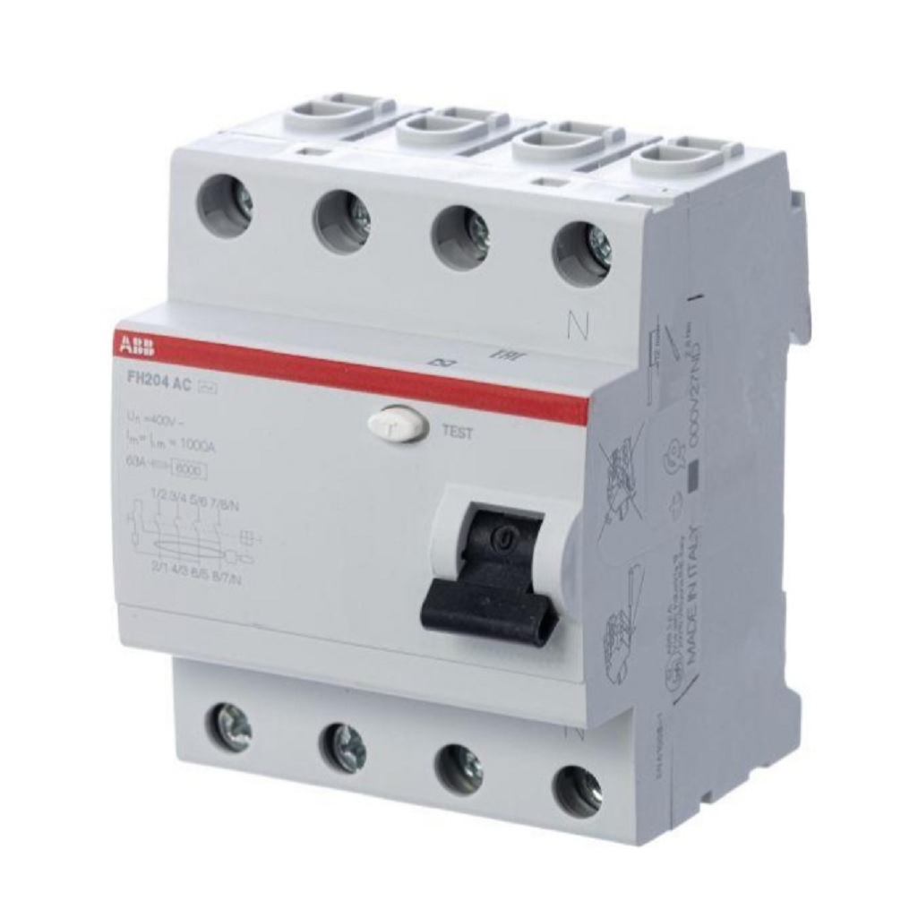 УЗО четырехполюсное АВВ 4Р, 40А, 300 мА, тип AC, переменный ток