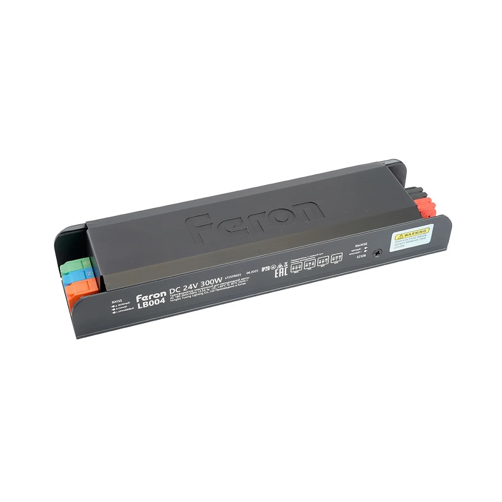 Блок питания Feron LB004, 52126, 300 Вт, 24В, IP20, для светодиодной ленты, с диммированием