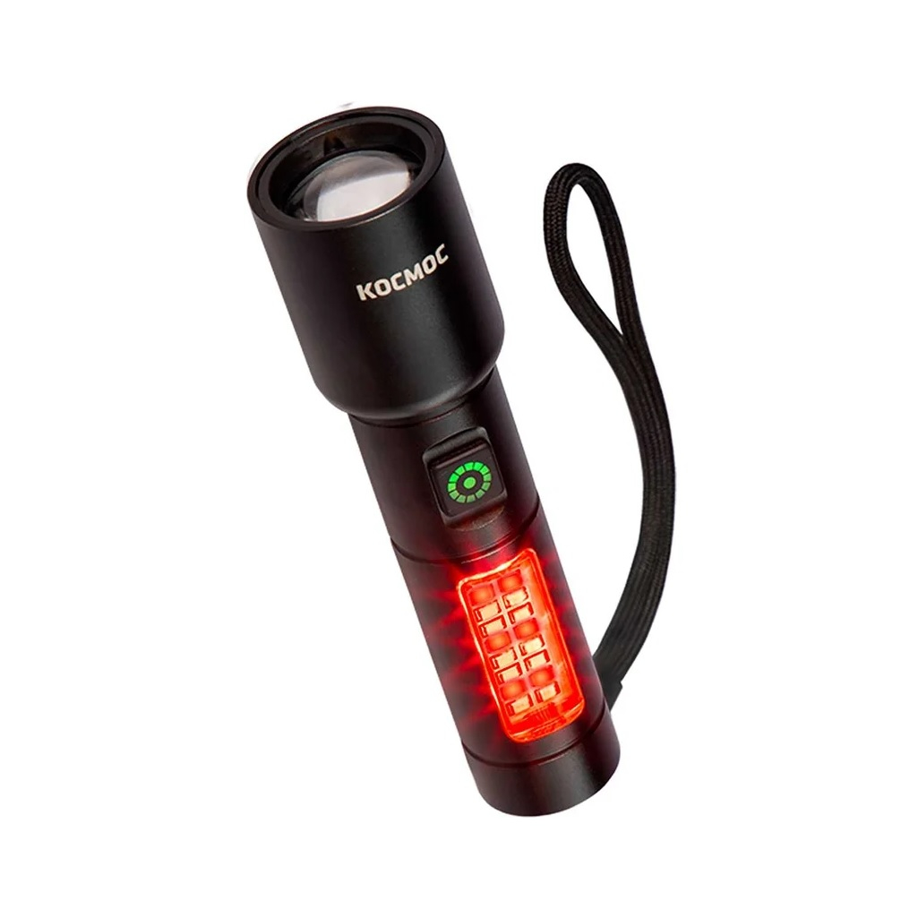 Фонарь ручной Космос KOC134Lit, аккумуляторный, 10Вт LaserLED/Li-ion 18650 1200 мАч, алюминиевый корпус, USB Type-C