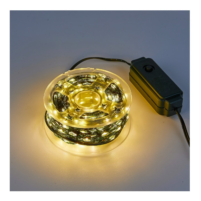 Гирлянда светодиодная Uniel Роса ULD-S10000-1000/DGA warm white, IP20, нить, Теплый свет UL-00012089, 100 м