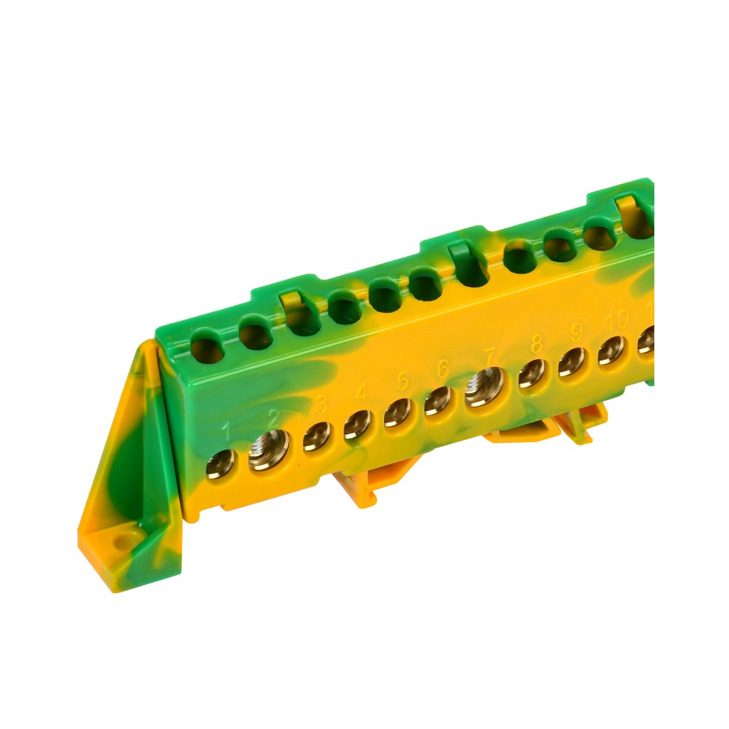 Шина Земля Tekfor IEK PE Стойка 6х12-13-ЖЗ, TF-NN20-13-DP-K52