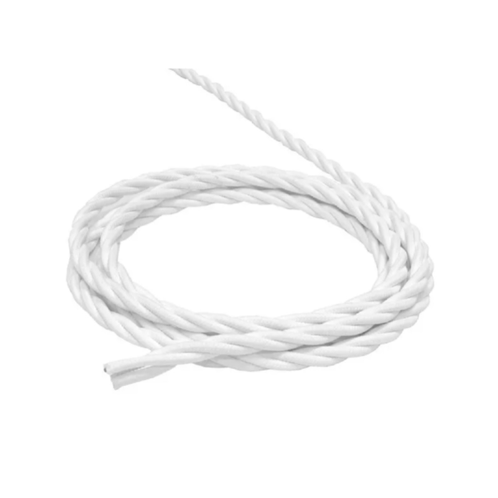 Провод витой Bironi B1-425-71-50 бытовой ПУГВнг-LS, 2х2.5 кв.мм, декоративный, белый, длина 1 метр