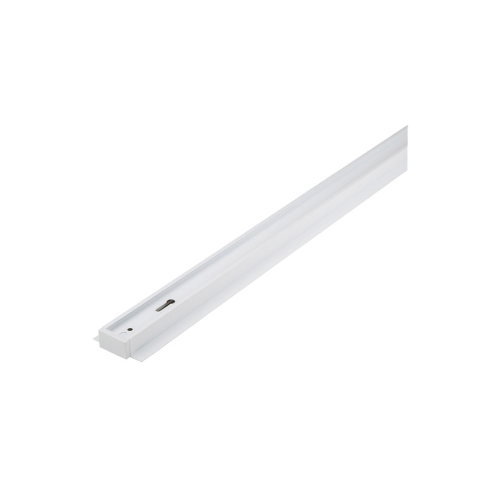 Шинопровод встраиваемый Volpe UBX-Q123 RS2 с заглушкой и вводом питания, алюминий, белый, длина 1 метр