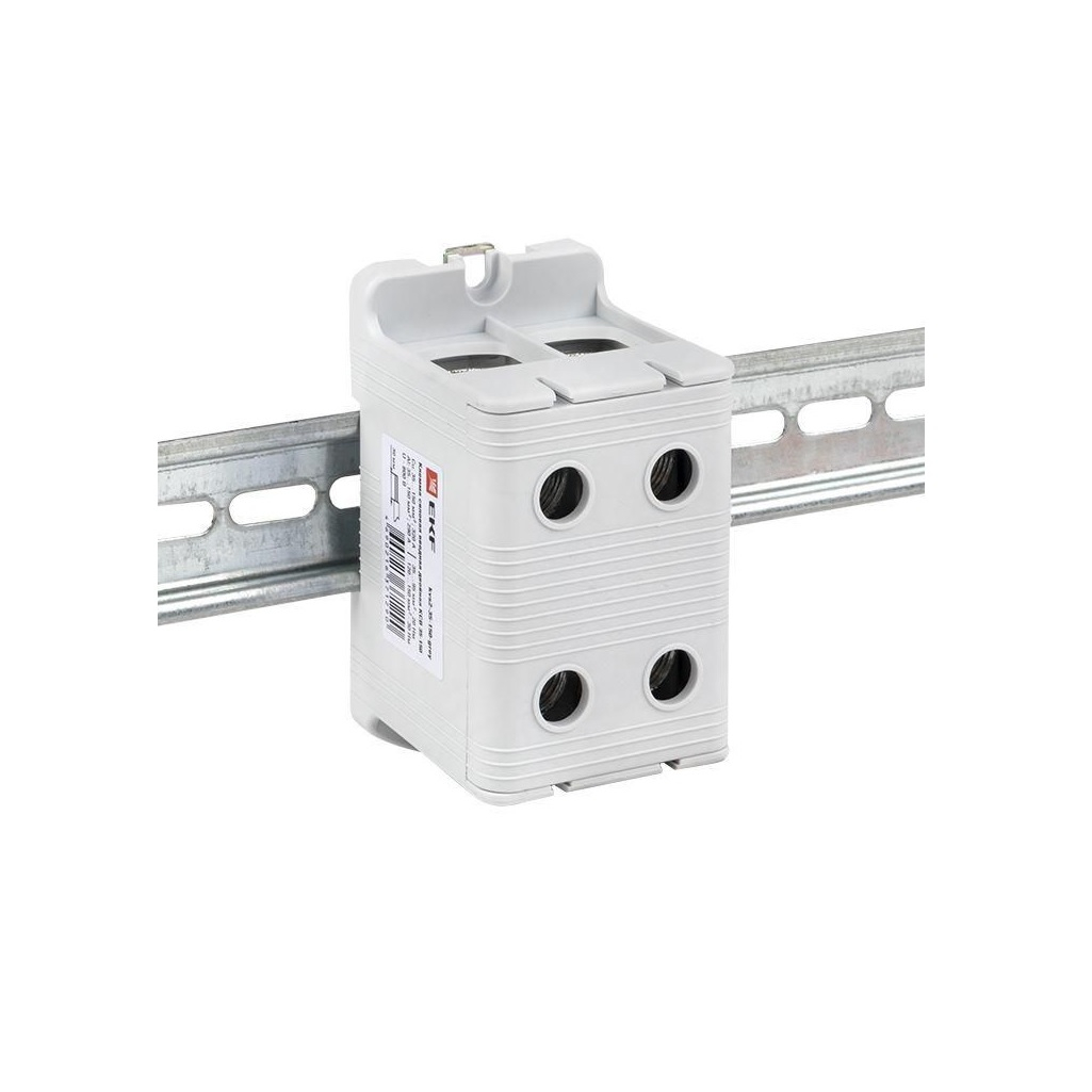 Клемма силовая вводная двойная EKF PROxima КСВ 16-50, plc-kvs2-16-50-grey, серая