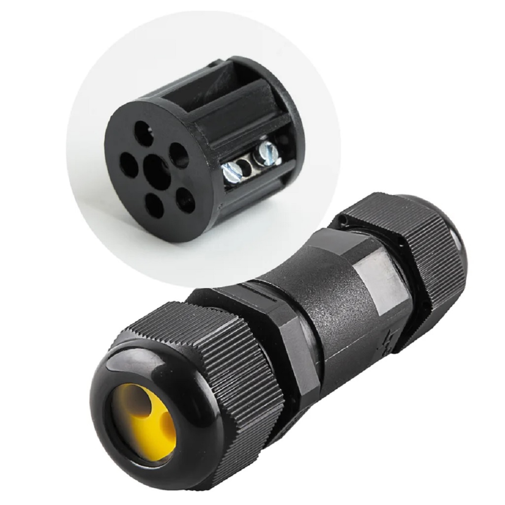 Соединитель-коннектор для проводов Stekker LD521 49188, 2-контактный, черный