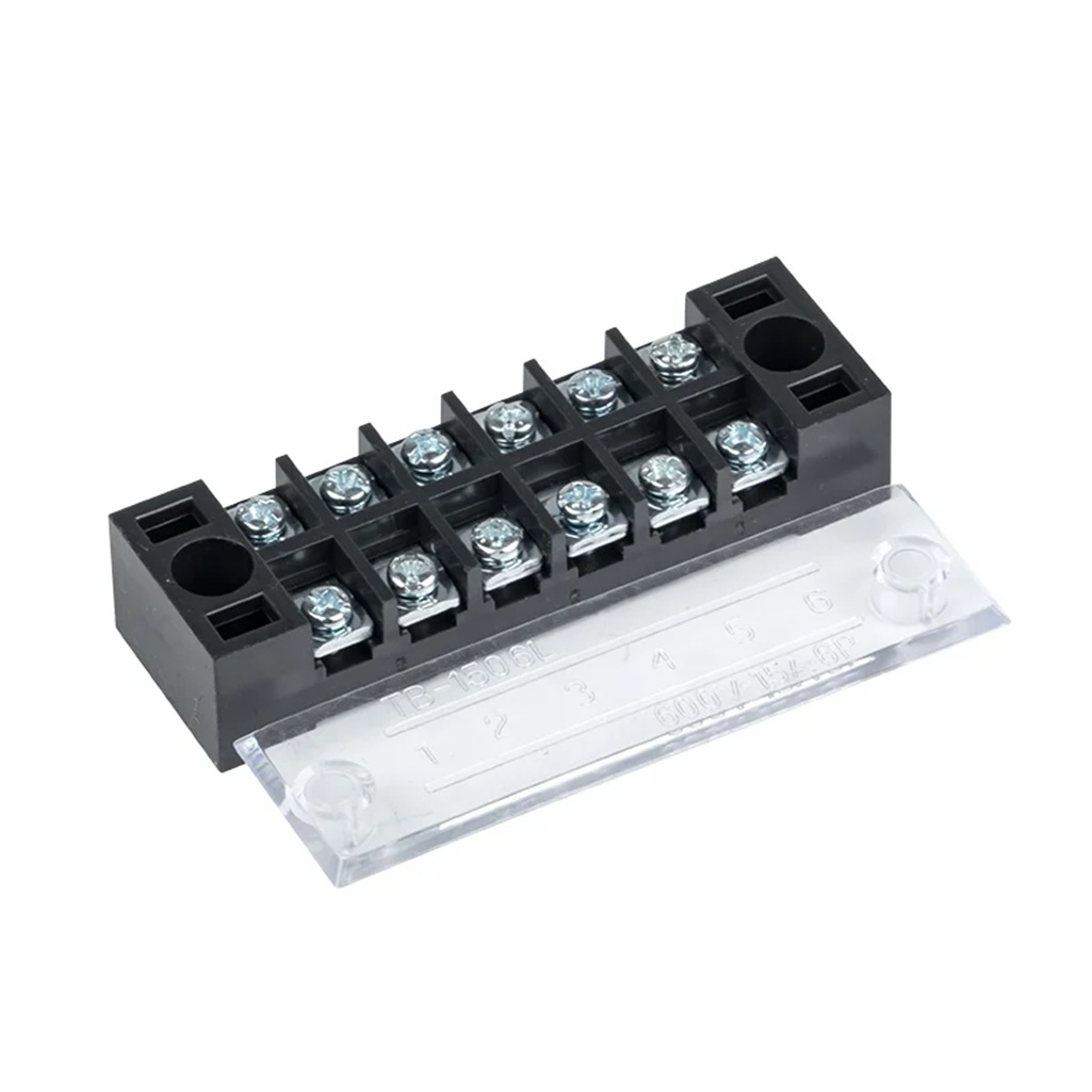Колодка клеммная EKF TB-1506 до 1.5 кв.мм, 6 пар, 15 А, термопласт, черная