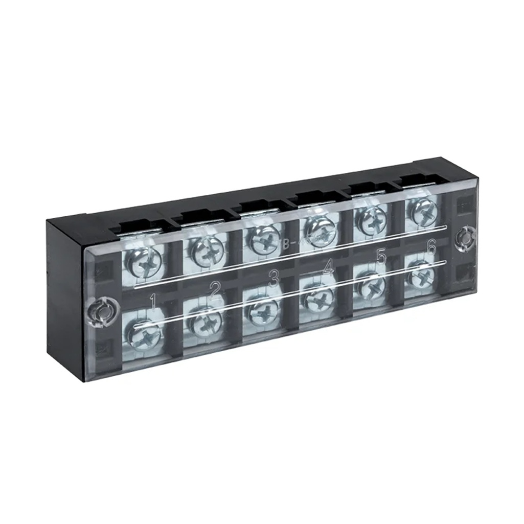Колодка клеммная EKF TB-4506 до 4.5 кв.мм, 6 пар, 45 А, термопласт, черная