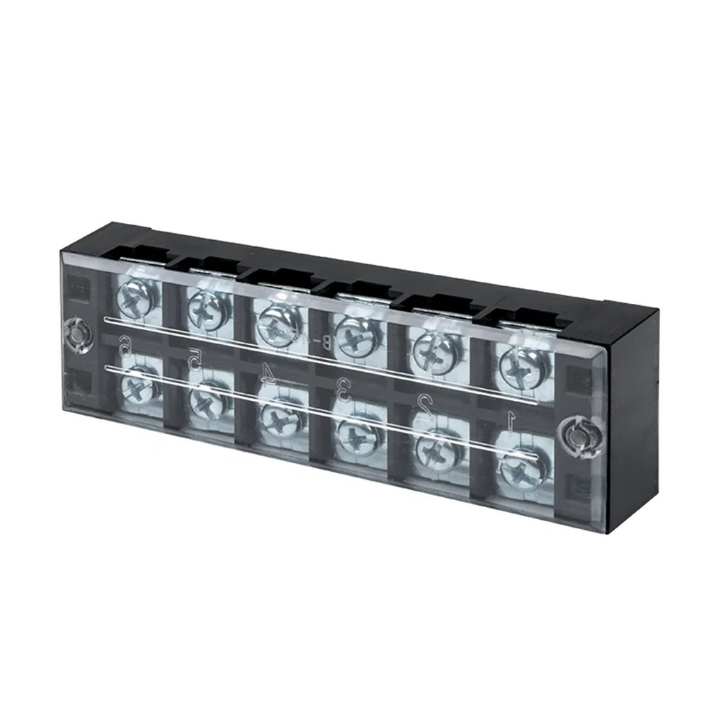 Колодка клеммная EKF TB-4506 до 4.5 кв.мм, 6 пар, 45 А, термопласт, черная