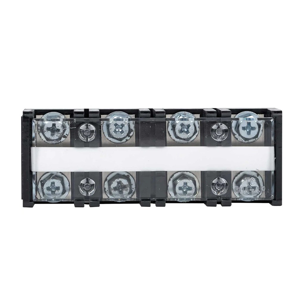 Колодка клеммная EKF TC-604 до 16 кв.мм, 4 пары, 60 А, термопласт, черная